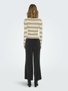 Jacqueline de Yong JDY Plum Beige Women's Striped Sweater