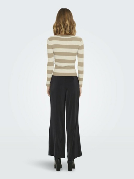 Jacqueline de Yong JDY Plum Beige Women's Striped Sweater