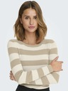 Jacqueline de Yong JDY Plum Beige Women's Striped Sweater