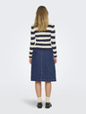 Jacqueline de Yong JDY Plum Beige and Blue Women's Striped Sweater