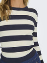 Jacqueline de Yong JDY Plum Beige and Blue Women's Striped Sweater