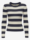 Jacqueline de Yong JDY Plum Beige and Blue Women's Striped Sweater