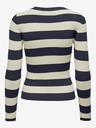 Jacqueline de Yong JDY Plum Beige and Blue Women's Striped Sweater