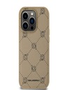 Karl Lagerfeld PU Karl Heads Pattern Magsafe zadný kryt pre iPhone 14 Pro Beige Karl Lagerfeld