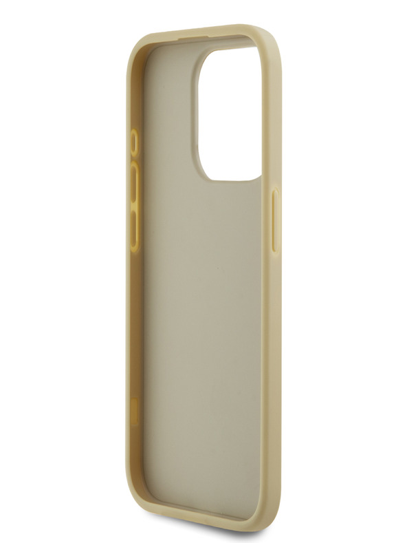 Karl Lagerfeld Zmačkaný zadný kryt PU Signature Logo pre iPhone 15 Pro Max Gold Karl Lagerfeld