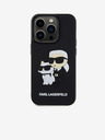 Karl Lagerfeld 3D gumový zadný kryt Karl and Choupette pre iPhone 14 Pro Black Karl Lagerfeld