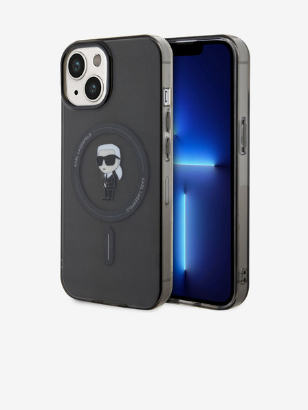 Karl Lagerfeld IML Ikonik MagSafe zadný kryt pre iPhone 15 čierny Karl Lagerfeld
