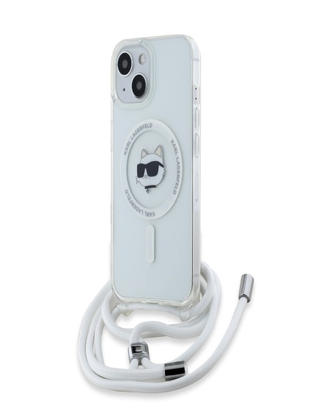 Karl Lagerfeld Karl Lagerfeld IML Crossbody Choupette Head Magsafe zadný kryt pre iPhone 15 Transparent