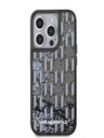 Karl Lagerfeld Zadný kryt Liquid Glitter Monogram Gradient pre iPhone 15 Pro Black Karl Lagerfeld