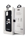 Karl Lagerfeld Tekutý silikónový zadný kryt Double Heads Magsafe pre iPhone 15 Pro Max Black Karl Lagerfeld