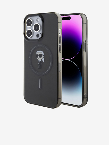 Karl Lagerfeld IML Ikonik MagSafe zadný kryt pre iPhone 15 Pro Max čierny Karl Lagerfeld