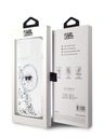 Karl Lagerfeld Karl Lagerfeld Tekuté trblietky Karl Head Magsafe zadný kryt pre iPhone 15 priehľadný