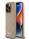 Karl Lagerfeld PU kožený zadný kryt Monogram Metal Logo MagSafe pre iPhone 14 Pro Max Beige Karl Lagerfeld