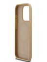 Karl Lagerfeld PU kožený zadný kryt Monogram Metal Logo MagSafe pre iPhone 14 Pro Max Beige Karl Lagerfeld