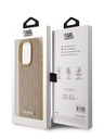 Karl Lagerfeld PU kožený zadný kryt Monogram Metal Logo MagSafe pre iPhone 14 Pro Max Beige Karl Lagerfeld