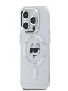 Karl Lagerfeld Karl Lagerfeld IML Choupette Head Kovový rám MagSafe Zadný kryt pre iPhone 15 Pro Max Transparent