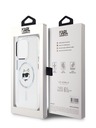 Karl Lagerfeld Karl Lagerfeld IML Choupette Head Kovový rám MagSafe Zadný kryt pre iPhone 15 Pro Max Transparent