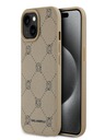 Karl Lagerfeld PU Karl Heads Pattern Magsafe zadný kryt pre iPhone 15 Beige Karl Lagerfeld