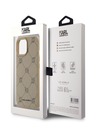 Karl Lagerfeld PU Karl Heads Pattern Magsafe zadný kryt pre iPhone 15 Beige Karl Lagerfeld