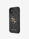 Guess Guess PU 4G Kovové logo zadného krytu pre iPhone 11 Sivá
