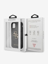 Guess Guess PU 4G Kovové logo zadného krytu pre iPhone 11 Sivá