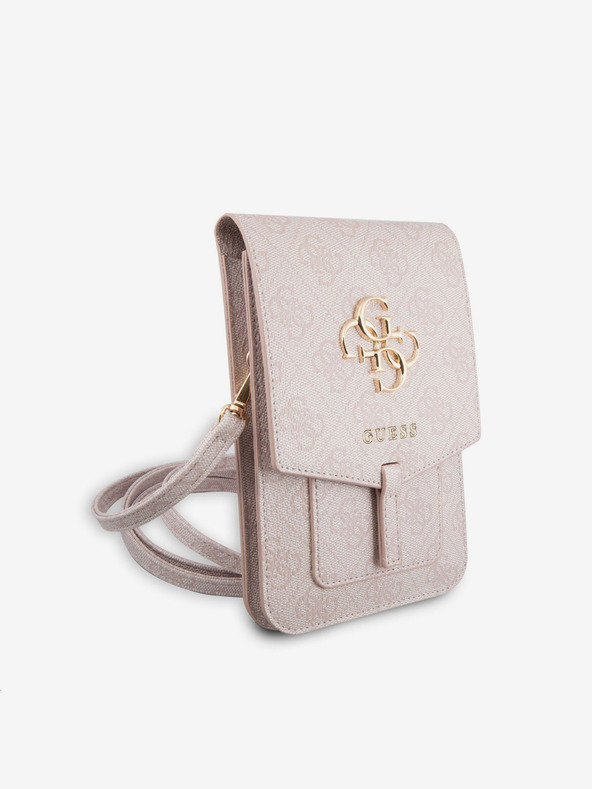 Guess Guess PU 4G kovové logo na telefón Ružová