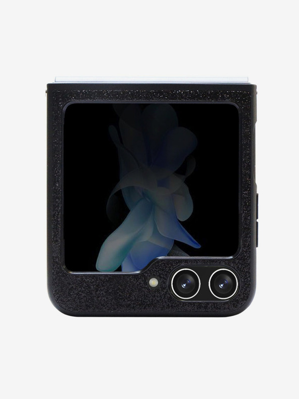 Guess Guess zadný kryt PC/TPU Glitter Flakes Metal Logo pre Samsung Galaxy Z Flip 5 Black