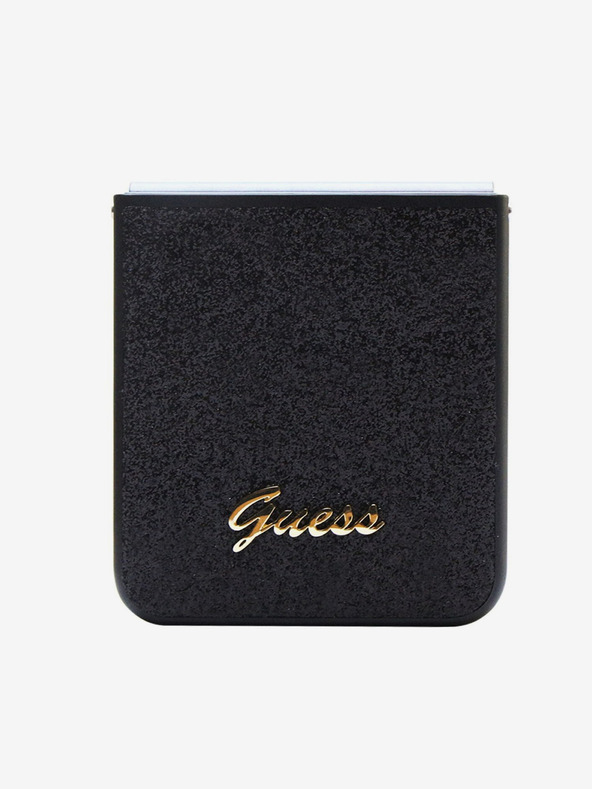 Guess Guess zadný kryt PC/TPU Glitter Flakes Metal Logo pre Samsung Galaxy Z Flip 5 Black