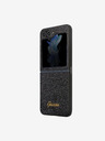 Guess Guess zadný kryt PC/TPU Glitter Flakes Metal Logo pre Samsung Galaxy Z Flip 5 Black