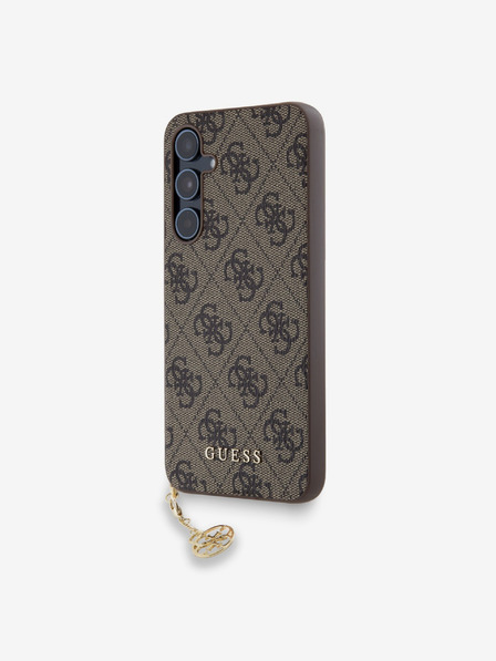 Guess Guess 4G Charm zadný kryt pre Samsung Galaxy A55 Brown