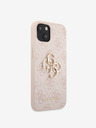 Guess Guess PU 4G Kovové logo zadný kryt pre iPhone 13 Ružový