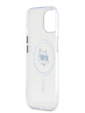 Karl Lagerfeld Karl Lagerfeld IML Choupette Head Metal Frame MagSafe zadný kryt pre iPhone 15 priehľadný
