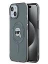 Karl Lagerfeld Karl Lagerfeld IML Karl Head Metal Frame MagSafe zadný kryt pre iPhone 15 čierny
