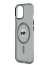 Karl Lagerfeld Karl Lagerfeld IML Karl Head Metal Frame MagSafe zadný kryt pre iPhone 15 čierny