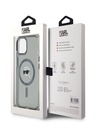 Karl Lagerfeld Karl Lagerfeld IML Karl Head Metal Frame MagSafe zadný kryt pre iPhone 15 čierny