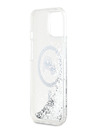 Karl Lagerfeld Karl Lagerfeld Liquid Glitter Karl a Choupette Head MagSafe zadný kryt pre iPhone 15 transparentný