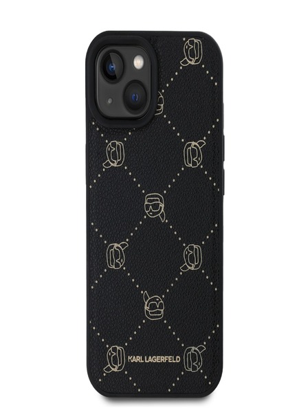 Karl Lagerfeld PU Karl Heads Pattern Magsafe zadný kryt pre iPhone 15 Black Karl Lagerfeld