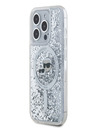Karl Lagerfeld Karl Lagerfeld Liquid Glitter Karl and Choupette Heads MagSafe zadný kryt pre iPhone 15 Pro transparentný