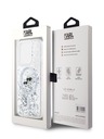 Karl Lagerfeld Karl Lagerfeld Liquid Glitter Karl and Choupette Heads MagSafe zadný kryt pre iPhone 15 Pro transparentný