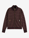 Scotch & Soda Vínová dámska vzorovaná bombera Scotch & Soda
