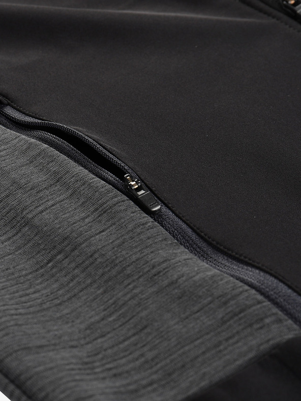 ALPINE PRO Pánska softshellová bunda s membránou ALPINE PRO UKEB black