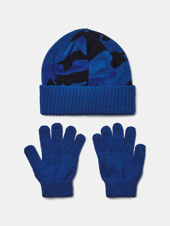 Under Armour Chlapčenská čiapka Under Armour B Beanie/Glove Combo-BLU