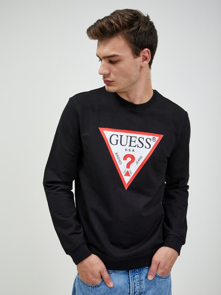 Guess Čierna pánska mikina Guess Audley