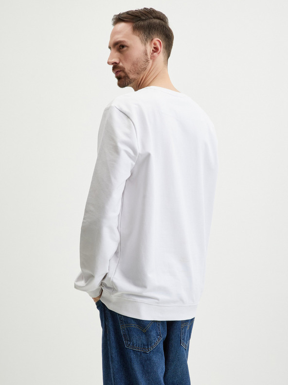 Guess Biela pánska mikina Guess Audley