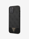 Guess Guess PU 4G Trojuholníkový zadný kryt pre iPhone 12 Pro Max 6,7 Sivý