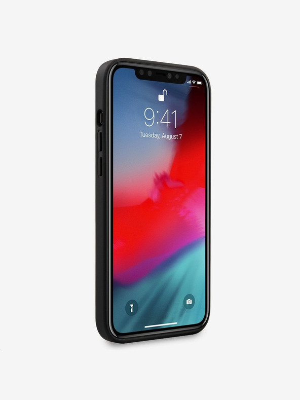 Guess Guess PU 4G Trojuholníkový zadný kryt pre iPhone 12 Pro Max 6,7 Sivý