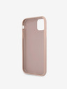 Guess Guess PU 4G Kovový zadný kryt s logom pre iPhone 11 Ružový