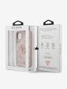 Guess Guess PU 4G Kovový zadný kryt s logom pre iPhone 11 Ružový