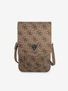 Guess Guess PU 4G Triangle Logo Phone Bag Brown
