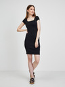 Guess Čierne dámske rebrované šaty bez rukávov Guess Charlotte